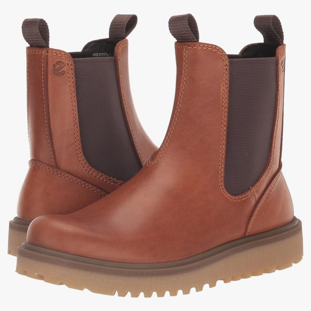 ECCO Staker Chelsea boots sz 38 in cognac
